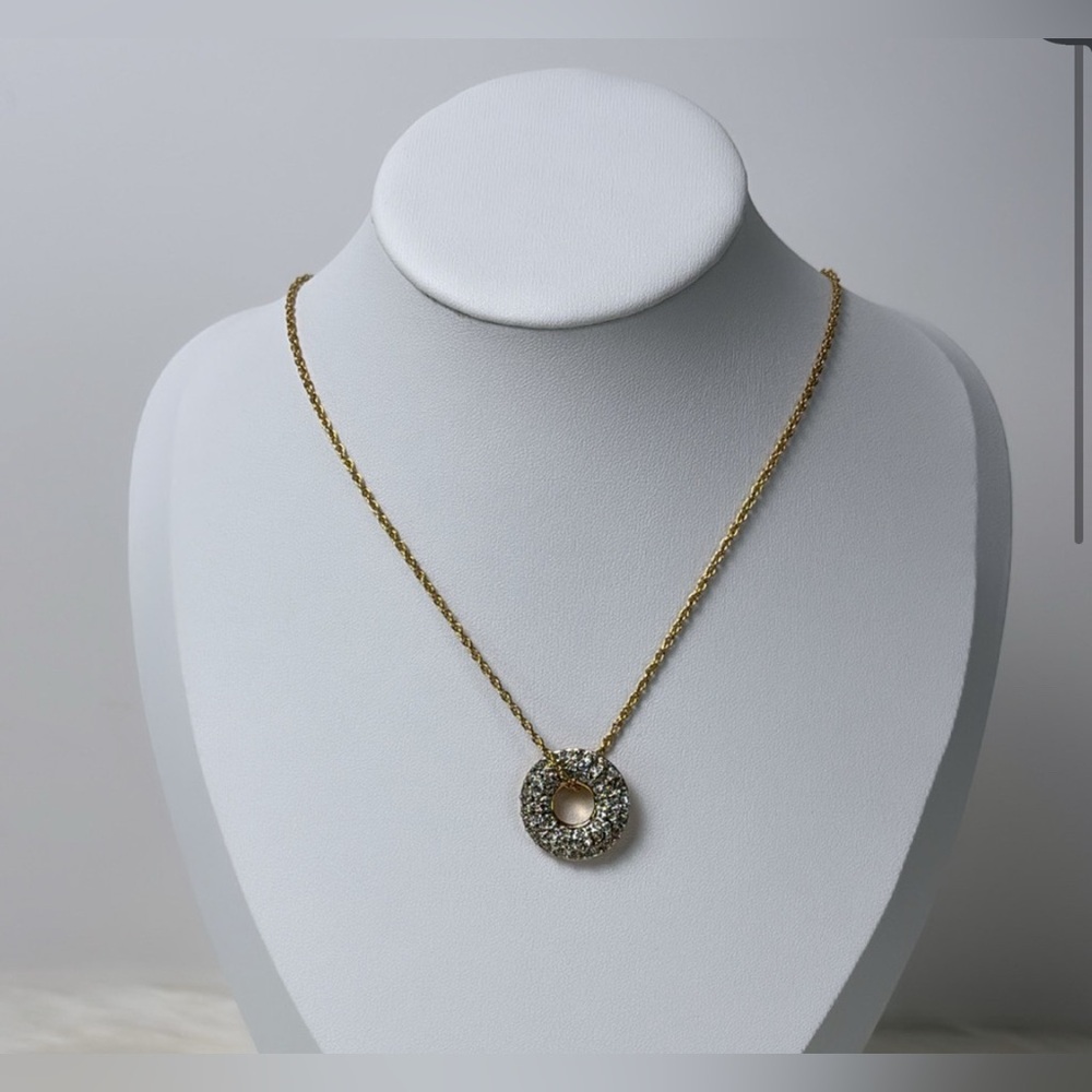 NWT
D'Orlan Gold Plated Pendant with Swarovski Crystals 16-18" Length